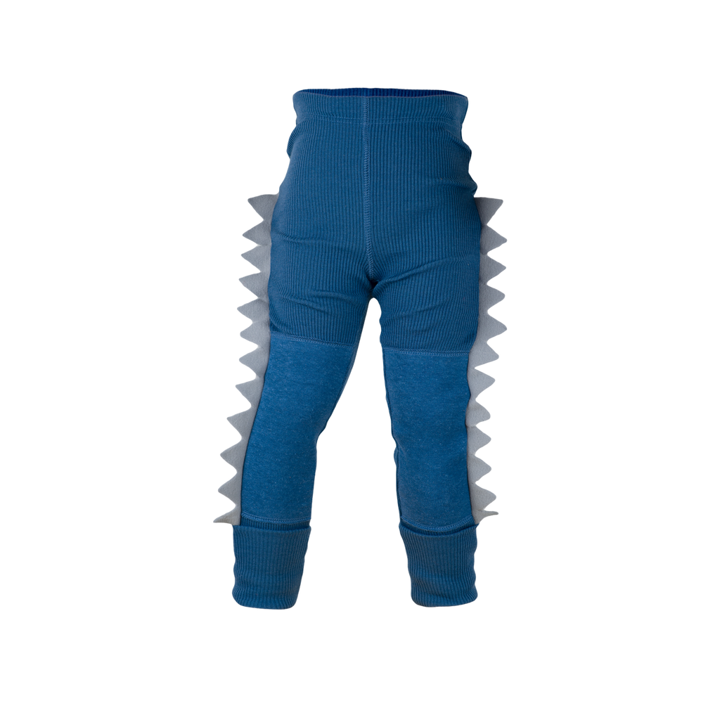 PREORDER Dino Leggings with Knee Patches (Boiled Wool Spikes)