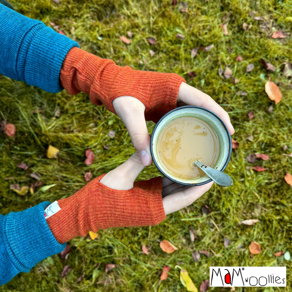 MaM® Adult/Teen Merino Wool Long Fingerless Mittens