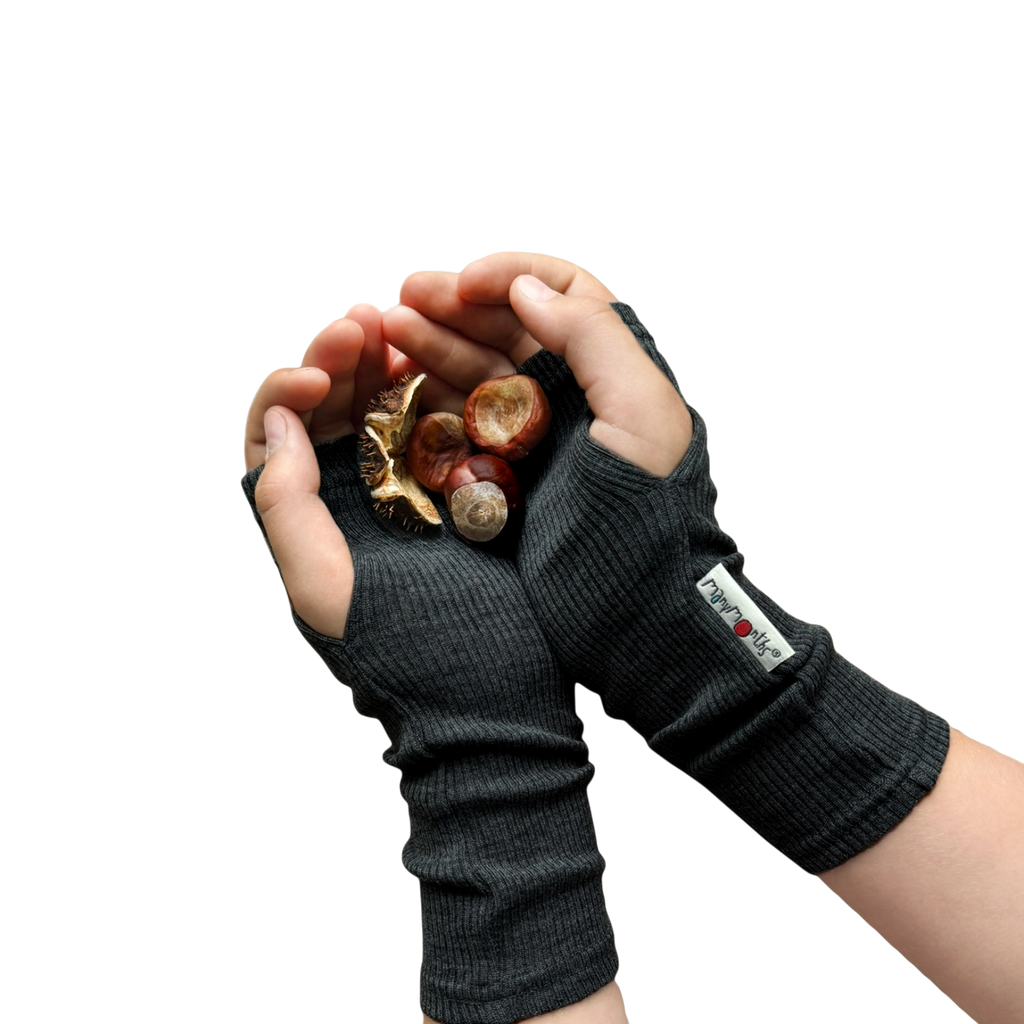 MaM® Adult/Teen Merino Wool Long Fingerless Mittens