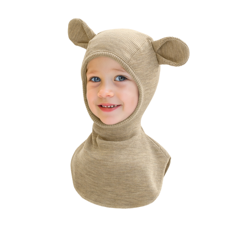 ManyMonths® - Kids Balaclava Hood Wool Elephant with Teddy Bear Ears