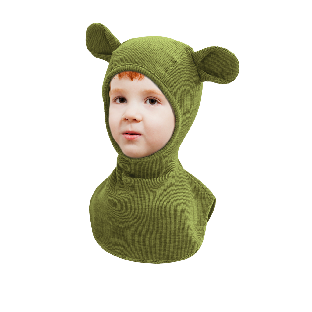 ManyMonths® - Kids Balaclava Hood Wool Elephant with Teddy Bear Ears