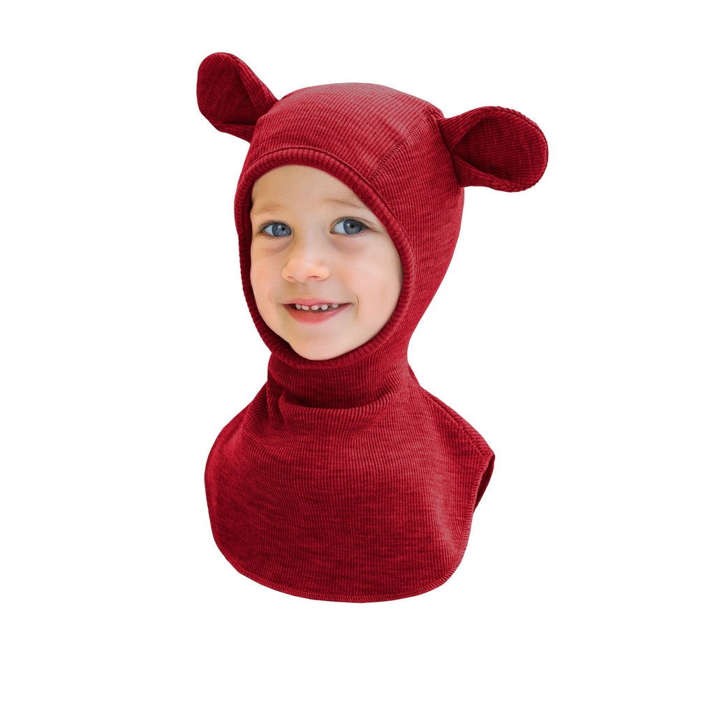ManyMonths® - Kids Balaclava Hood Wool Elephant with Teddy Bear Ears