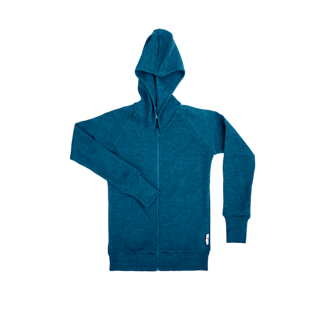 ManyMonths® – Kids Merino Wool Hooded Cardigan with Side Pockets