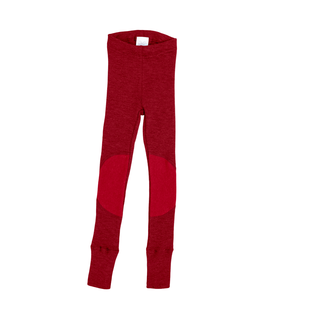 ManyMonths® Unisex Kids Merino Wool Leggings with Knee Patches