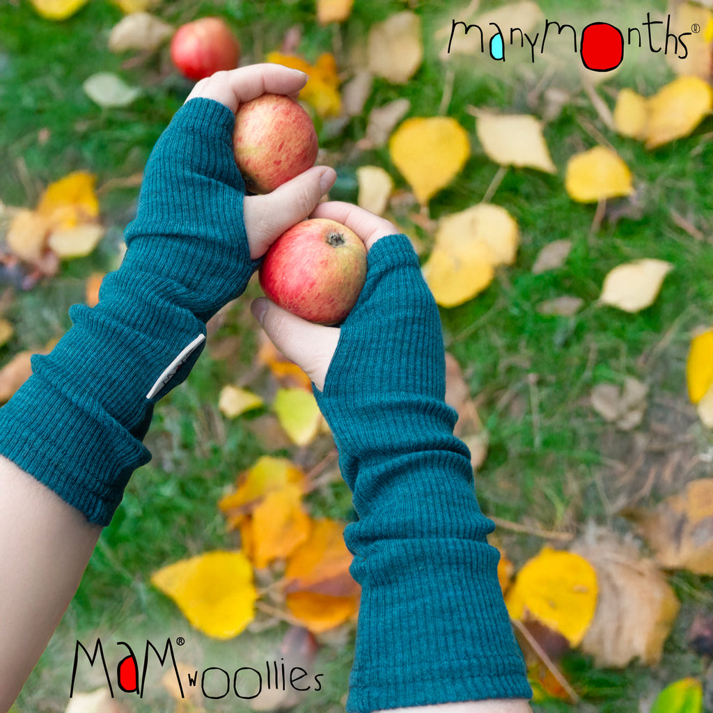 MaM® Adult/Teen Merino Wool Long Fingerless Mittens