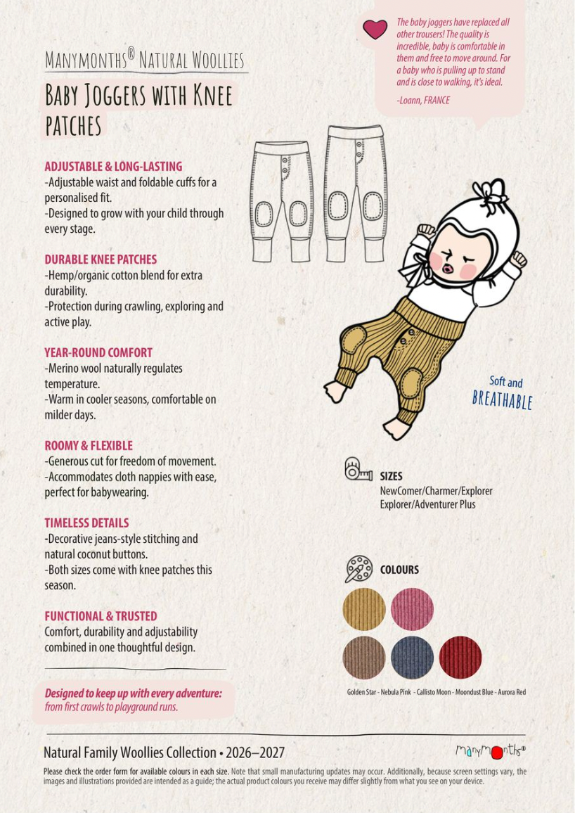 PREORDER Baby Joggers with Knee Patches