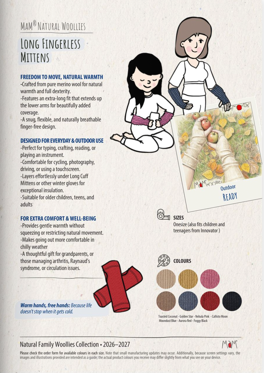 PREORDER MaM Long Fingerless Mittens