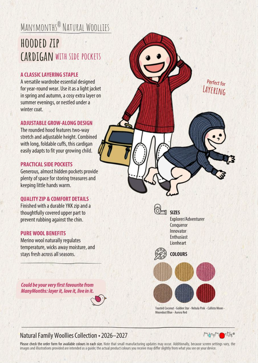 PREORDER Hooded Zip Cardigan with Side Pockets