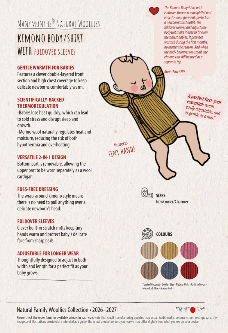 MADE TO ORDER Kimono Body/Shirt with Foldover Sleeves