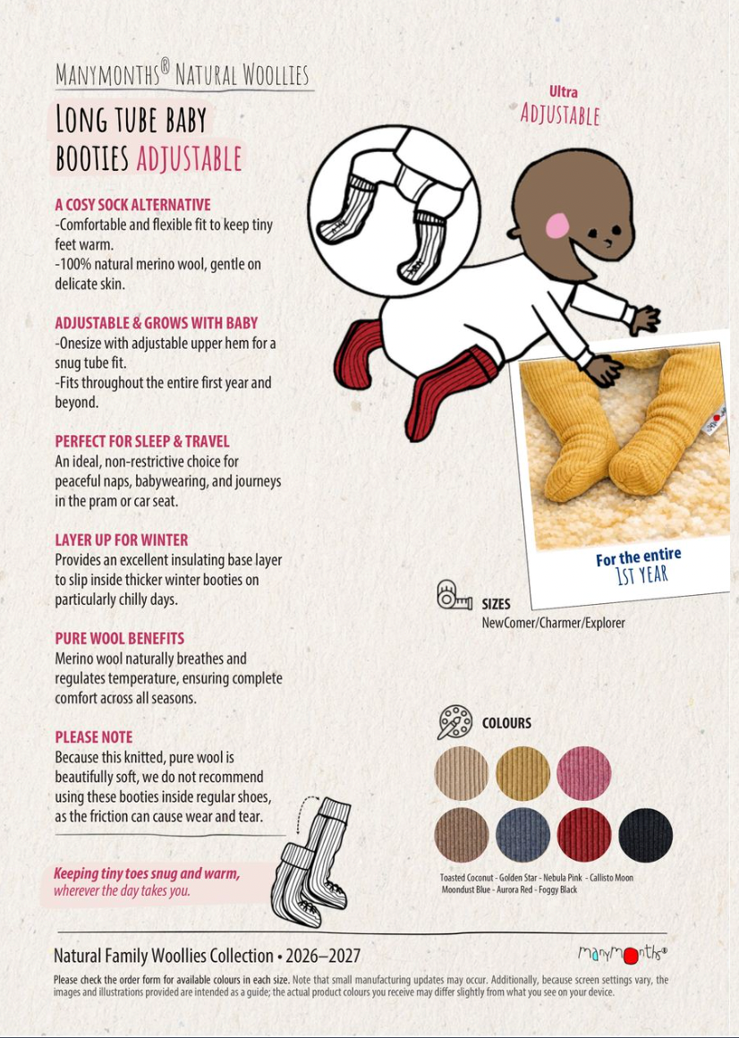 PREORDER Long Tube Baby Booties