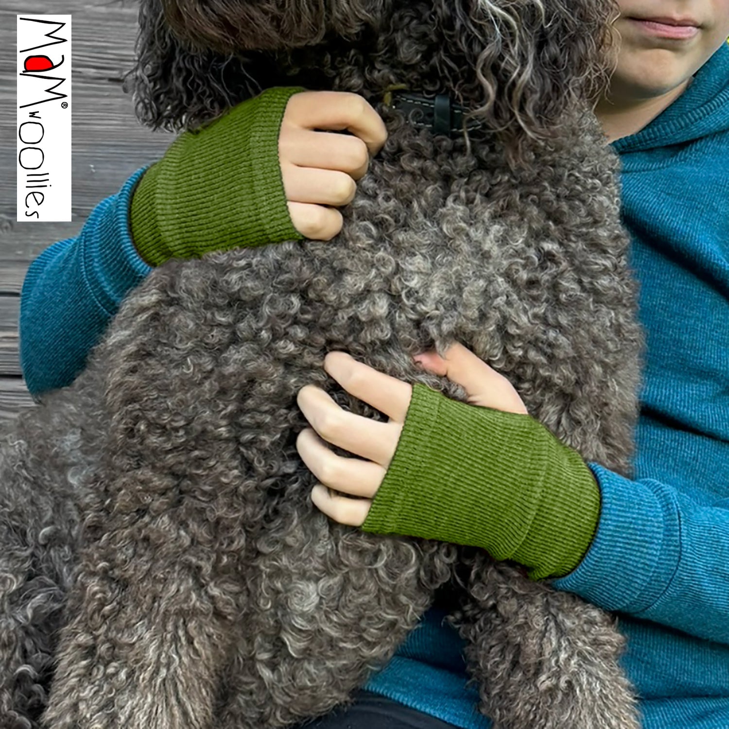 MaM® Adult/Teen Merino Wool Long Fingerless Mittens - Wee Seedling
