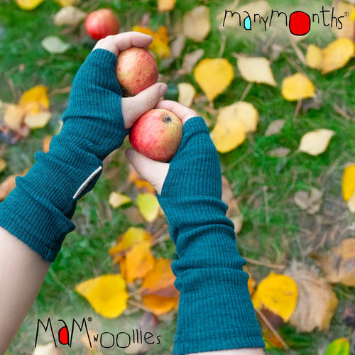 MaM® Adult/Teen Merino Wool Long Fingerless Mittens - Wee Seedling