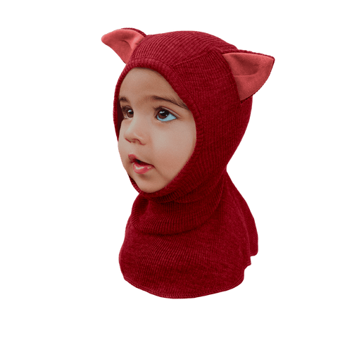 ManyMonths® - Balaclava for Kids Merino Wool Elephant Hood with Kitty Ears - Wee Seedling
