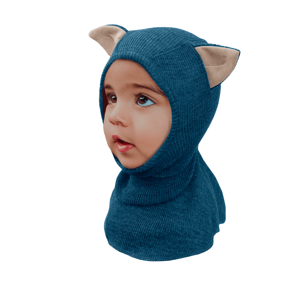 ManyMonths® - Balaclava for Kids Merino Wool Elephant Hood with Kitty Ears - Wee Seedling