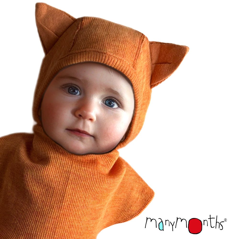ManyMonths® - Balaclava for Kids Merino Wool Elephant Hood with Kitty Ears - Wee Seedling