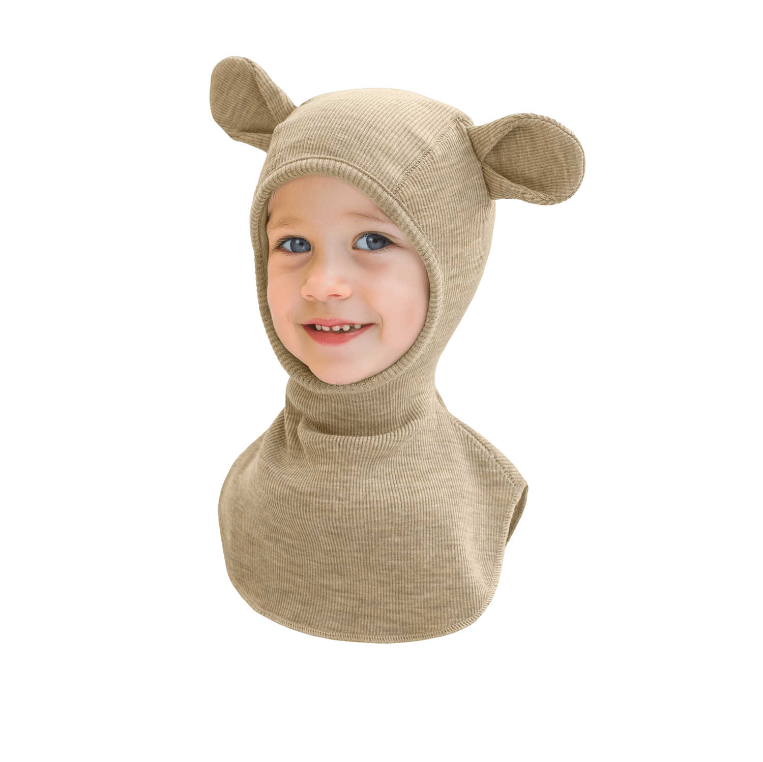 ManyMonths® - Kids Balaclava Hood Wool Elephant with Teddy Bear Ears - Wee Seedling