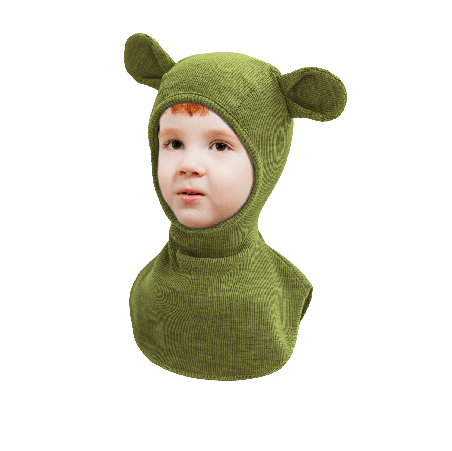ManyMonths® - Kids Balaclava Hood Wool Elephant with Teddy Bear Ears - Wee Seedling