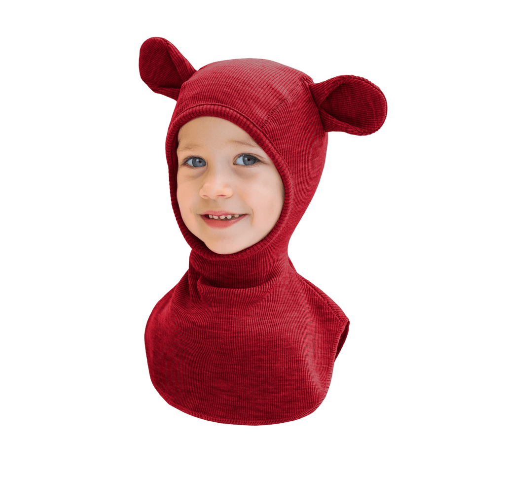 ManyMonths® - Kids Balaclava Hood Wool Elephant with Teddy Bear Ears - Wee Seedling