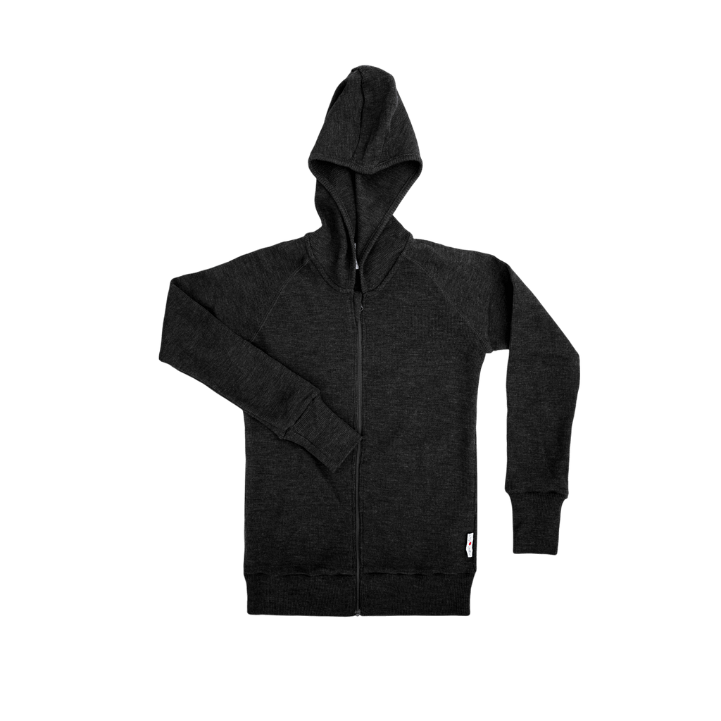 ManyMonths® – Kids Merino Wool Hooded Cardigan with Side Pockets - Wee Seedling