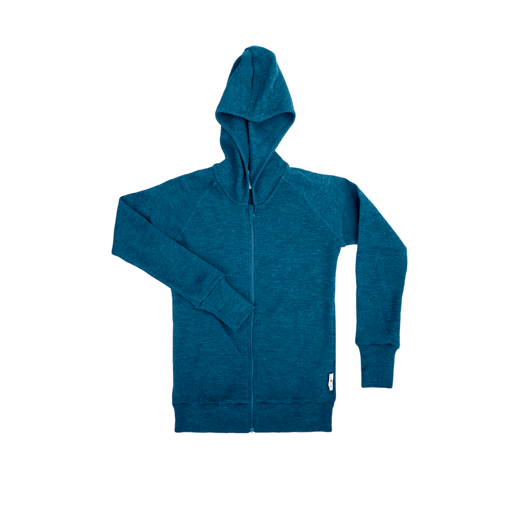 ManyMonths® – Kids Merino Wool Hooded Cardigan with Side Pockets - Wee Seedling