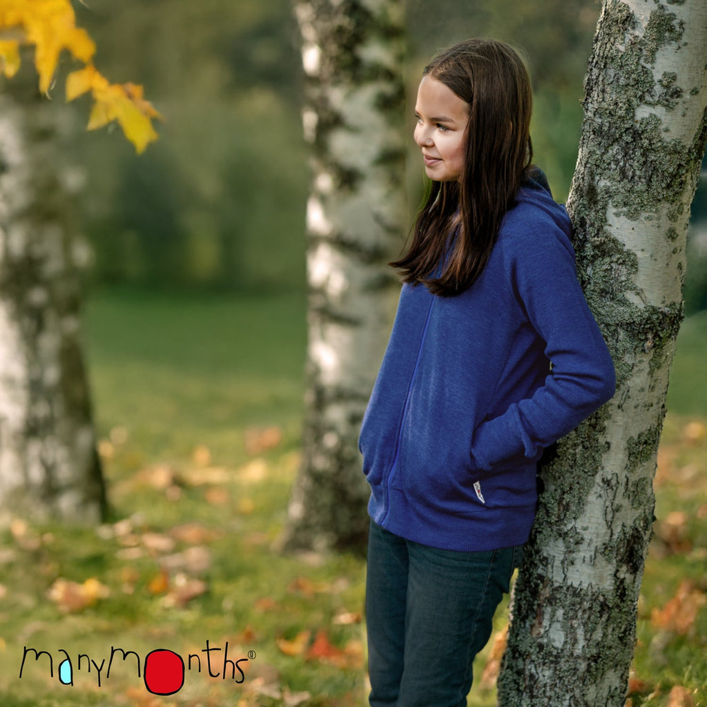 ManyMonths® – Kids Merino Wool Hooded Cardigan with Side Pockets - Wee Seedling