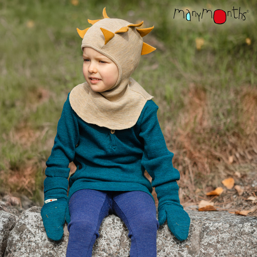 PREORDER Balaclava Dino Hood (boiled wool spikes)