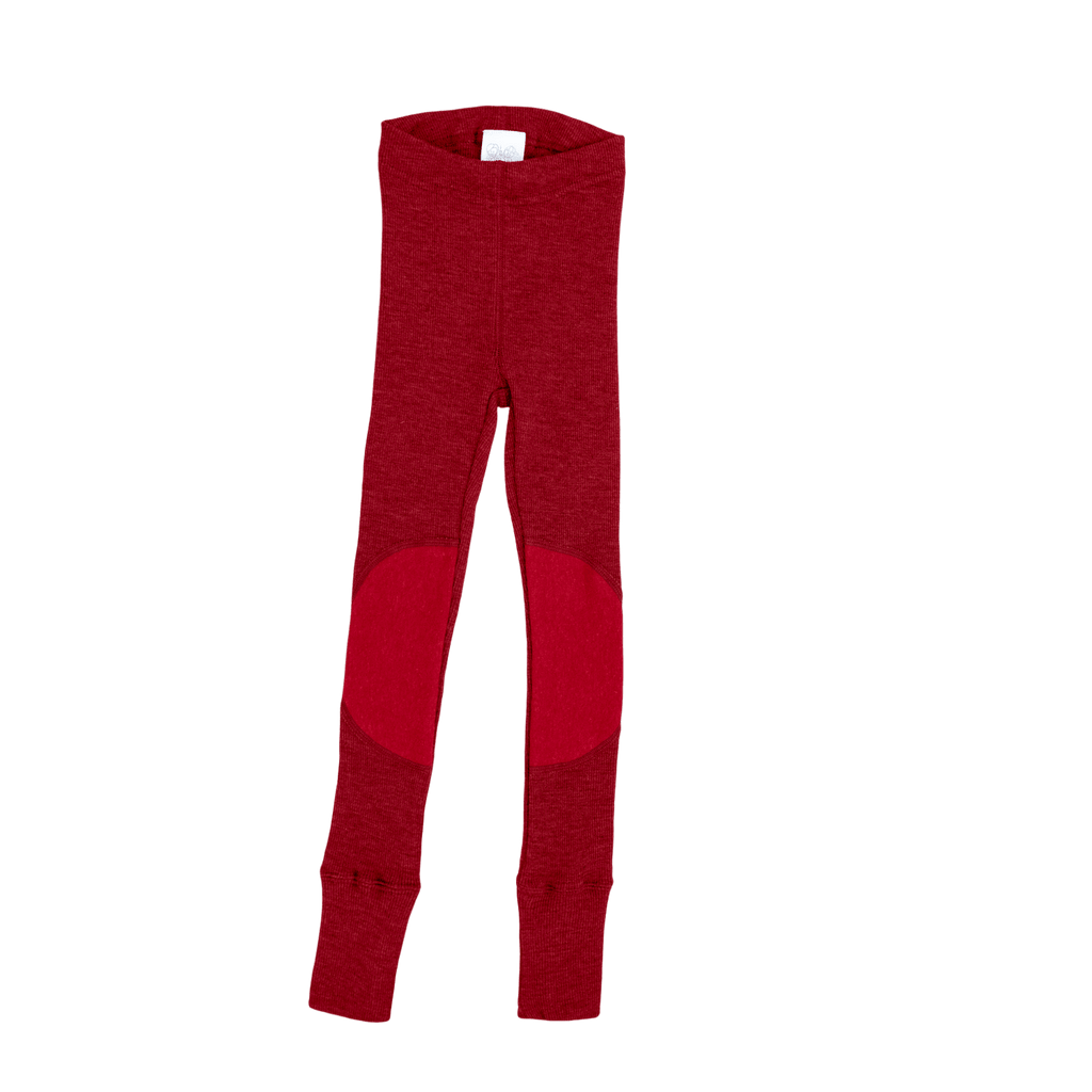 ManyMonths® Unisex Kids Merino Wool Leggings with Knee Patches - Wee Seedling
