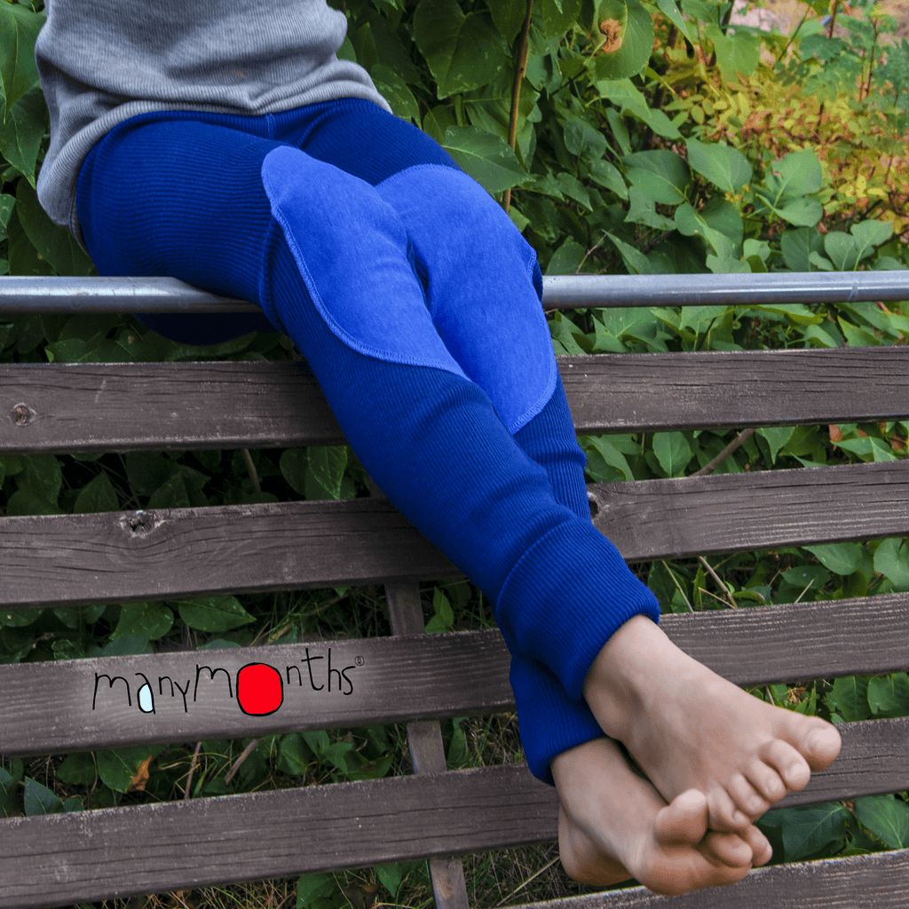 ManyMonths® Unisex Kids Merino Wool Leggings with Knee Patches - Wee Seedling