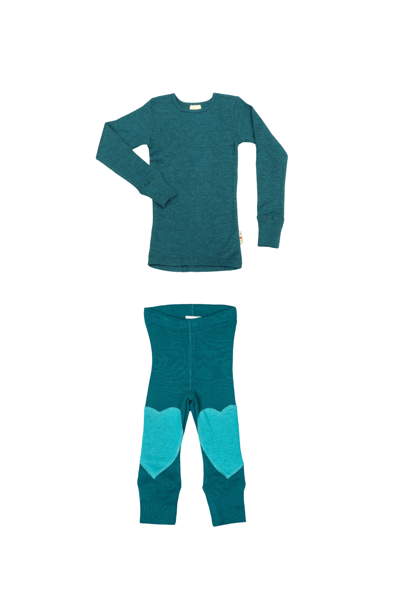 Merino Wool Everyday Set with Heart Patches - Wee Seedling
