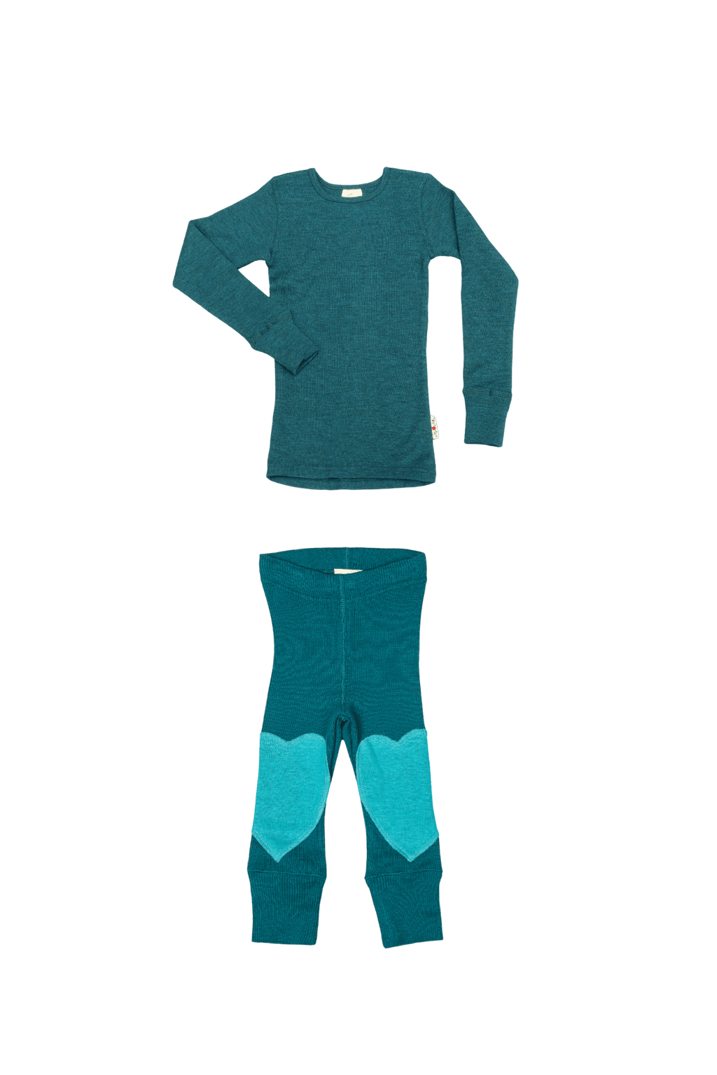 Merino Wool Everyday Set with Heart Patches - Wee Seedling