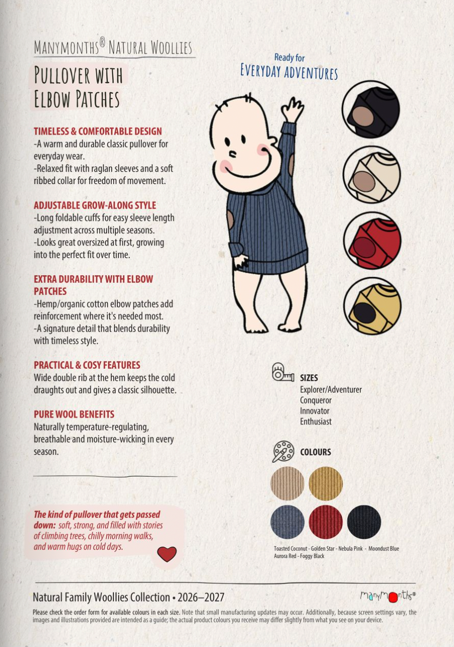 PREORDER Pullover with Elbow Patches