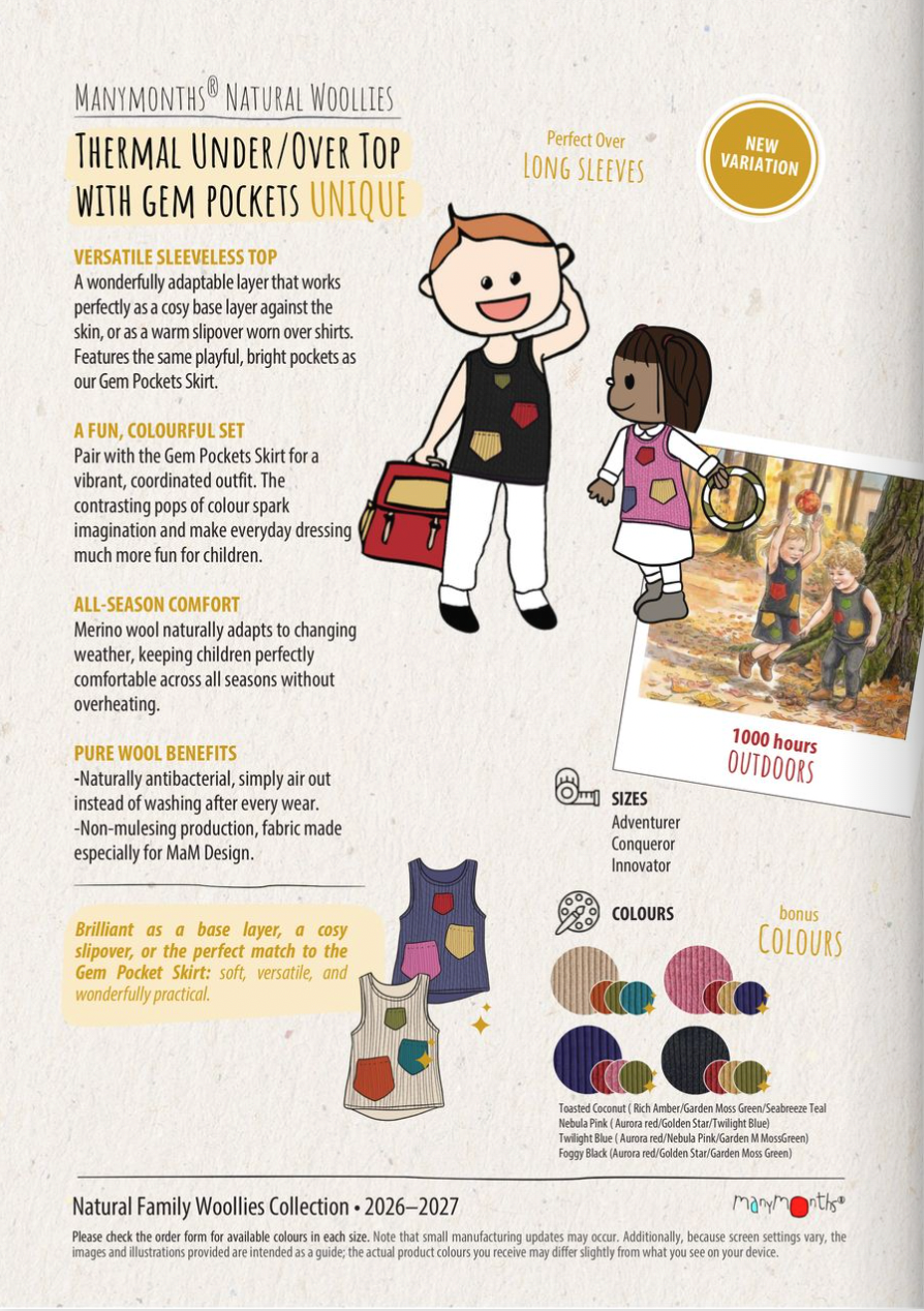 PREORDER Thermal Under/Over Top with Gem Pockets