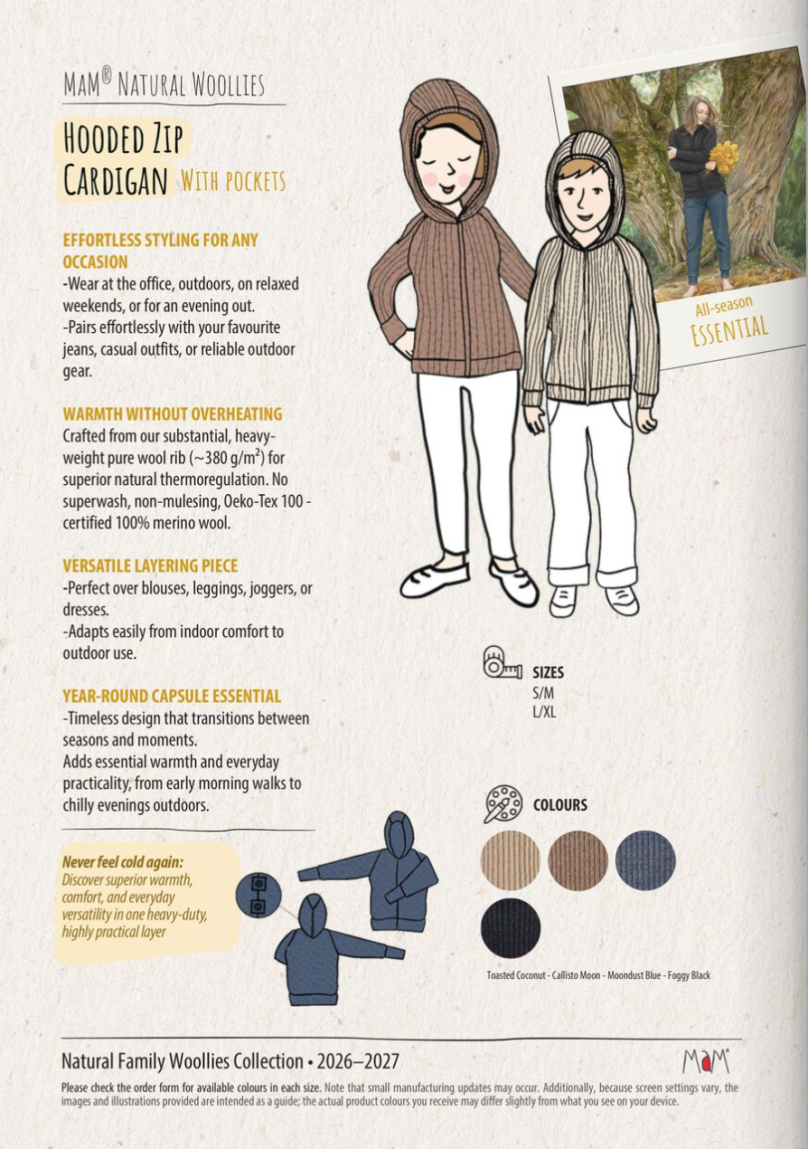 MADE TO ORDER MaM Hooded Zip Cardigan with Pockets